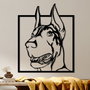 Wallity Doberman Escultura de pared de metal negra